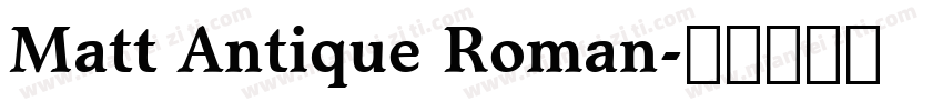 Matt Antique Roman字体转换